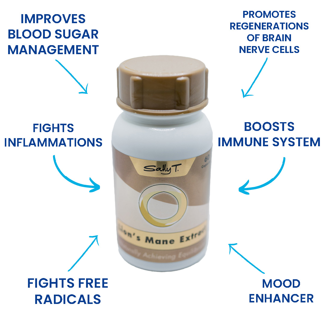 Sally T. Lion’s Mane 450mg; 60 Capsules